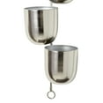 thumbnail image 5 of DecMode 12" x 25" Layered Wall Silver Metal Planter, 5 of 8