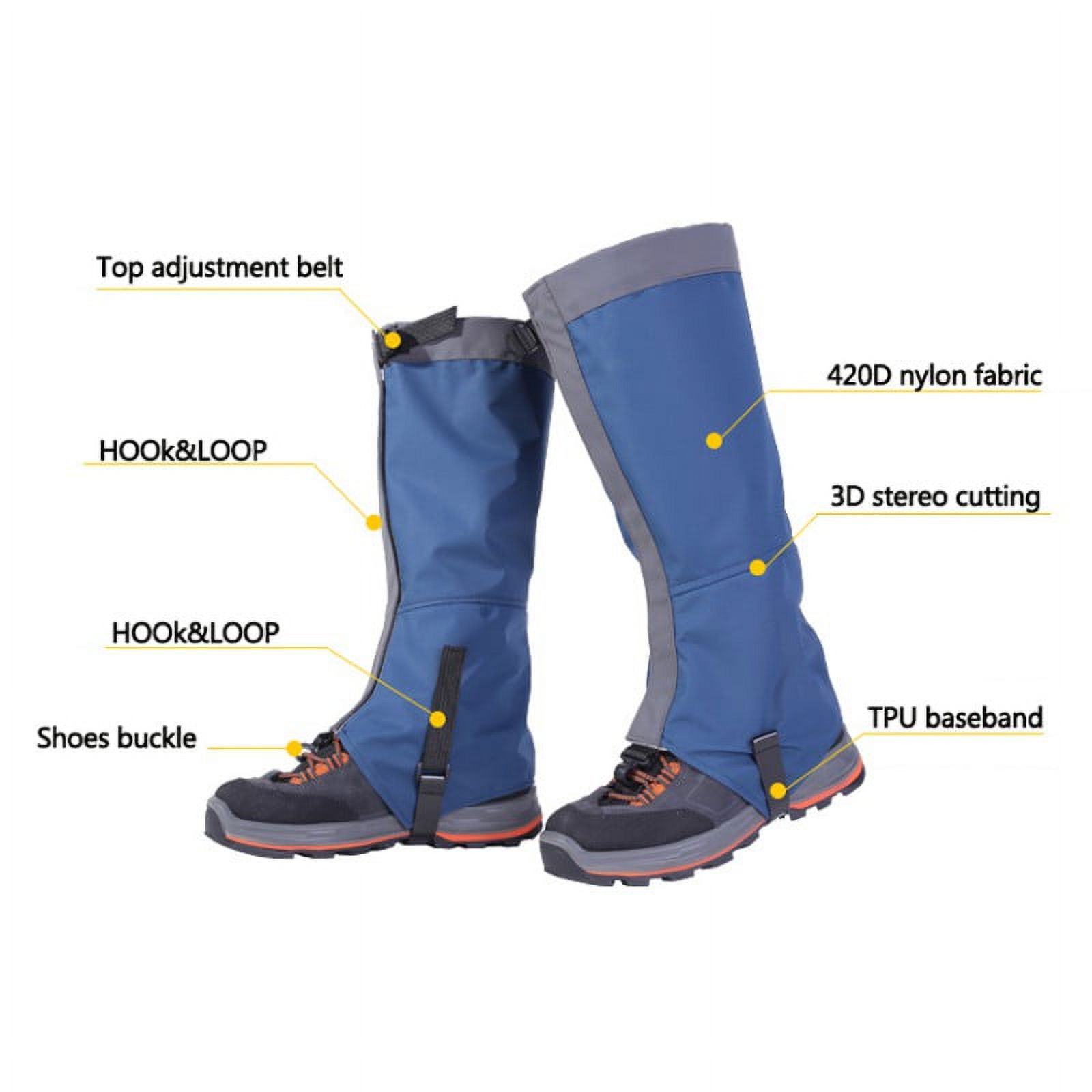 Outdoor Mountain Hiking Hunting Boot Gaiters Waterproof Snow Snake High Leg Shoes Cover - image 3 of 9