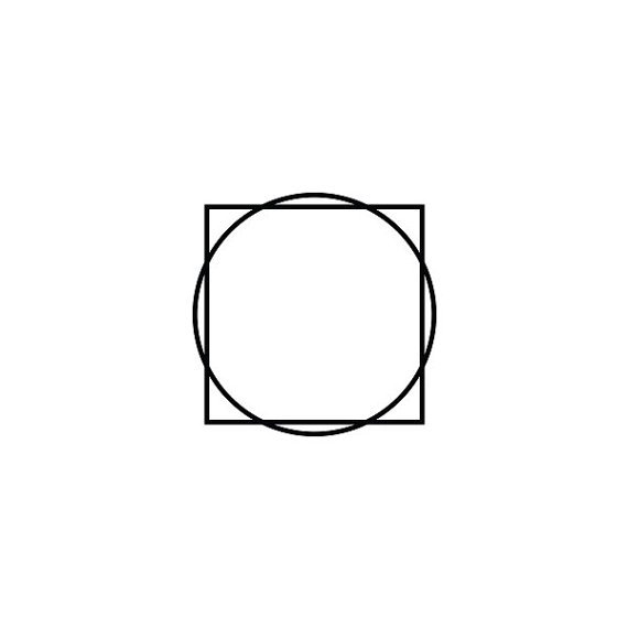 Tattify Square In Circle Temporary Tattoo Outside of the Box (Set of