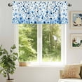 thumbnail image 6 of Polka Dot Theme Valances for Windows, 60 x 18in, Watercolor Gradient Navy Blue Rod Pocket Kitchen Valance Curtain Light Filtering Window Treatments for Living Room Bedroom, 1 Panel, 6 of 7