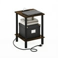 thumbnail image 4 of Furinno Turn-N-Tube 2-Tier Side Table, End Table with USB and Type-C Charging Port, Amber Pine/Black, 4 of 6