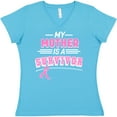thumbnail image 3 of Inktastic My Mother is a Survivor Breast Cancer Awareness Women's V-Neck T-Shirt, 3 of 5