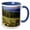 Blue/White, variant on 3drose, Epic Beargrass Bloom on Big Mountain in Whitefish, Montana, Usa, 11oz Two-tone Green Mug