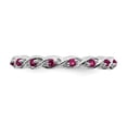 thumbnail image 4 of 925 Sterling Silver Stackable Expressions Created Ruby Ring Size: 6; for Adults and Teens; for Women and Men, 4 of 5