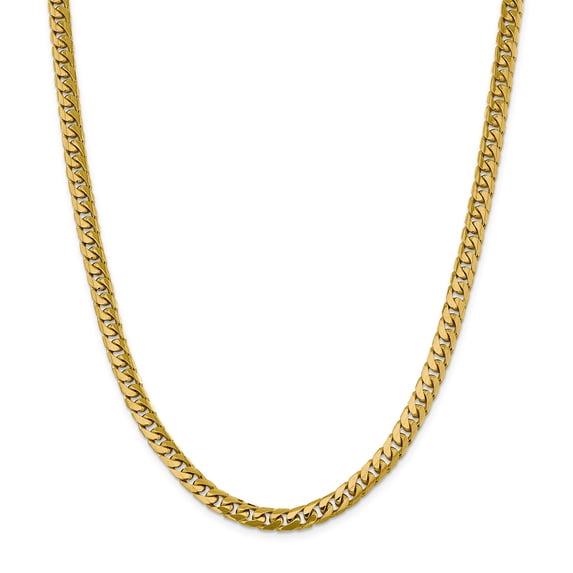 14k 6.25mm Solid Miami Cuban Chain in 14k Yellow Gold