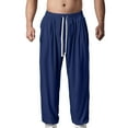 thumbnail image 6 of LpwkSSA Men's Ankle Pants Elastic Waistband Drawstring Comfortable Breathable Casual Sports Fitness Leisure Outdoor Suitable for All Seasons Activewear Blue XXL, 6 of 8