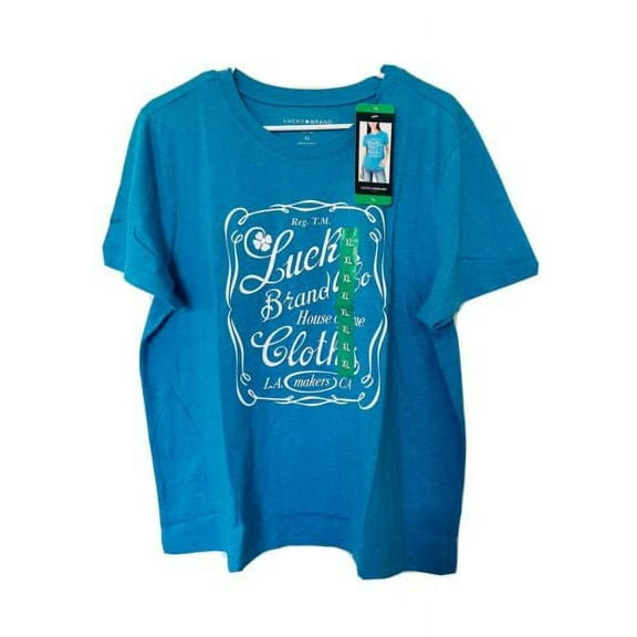 Lucky Brand Womens Printed T-Shirt,Blue Bird,Medium