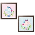 thumbnail image 1 of Gango Home Decor Contemporary Unicorn Power III & IV by Courtney Prahl (Ready to Hang); Two 12x12in Brown Framed Prints, 1 of 5