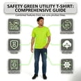 thumbnail image 4 of Gildan High Visibility Pocket T-Shirt for Men Hi Vis Reflective Workwear Short-Sleeved Safety Shirt (Safety Green Pack 2, M), 4 of 9