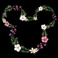 thumbnail image 2 of Boy's Mickey & Friends Mickey Mouse Flower Crown Silhouette  Pull Over Hoodie Black Medium, 2 of 4