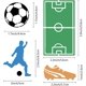 thumbnail image 3 of Plantilla de fútbol para dibujo de zapatillas de fútbol, ​​de acero inoxidable, de 6,3 pulgadas, de metal., 3 of 9