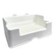 thumbnail image 1 of Caja de arena para conejos, caja de inodoro esquinera con rejilla, orinal, orinal, bandeja Rectangular para inodoro para mascotas, bandeja para orinar, 1 of 7