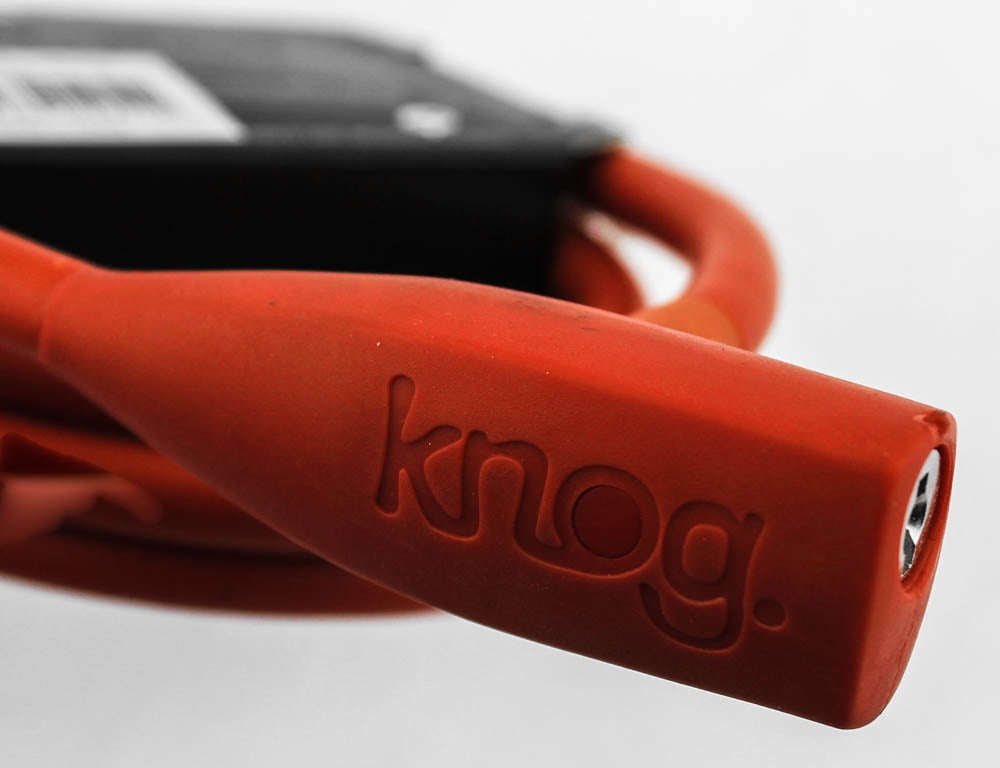 Knog Party Coil 1300mm Coiled Cable Bike Lock 10mm Braided Steel Red NEW