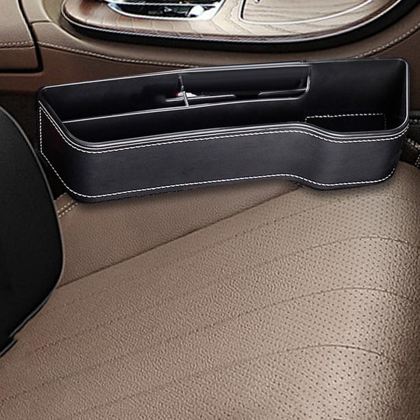 Generic Asientos de Coche Relleno de Espacios Accesorios Interiores Orificio de Carga Reservado Organizador de Espacios de Asiento Negro para Tarjetas Lado copiloto negro
