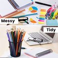 thumbnail image 3 of Mesh Pencil Holder Metal Pen Cup Black for Desk 6 Packs, 3 of 5