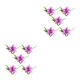 thumbnail image 3 of Yuarrent 5X flor artificial planta falsa decoración de boda calcomanía para el hogar tamaño compacto arreglo atractivo decoración de oficina Púrpura 2Conjunto, 3 of 6