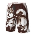 thumbnail image 4 of Balery Vintage Husky Dog Traje de Baño Estilo Hawaiano para Hombre, Shorts de Secado Rápido con Bolsillos-X-Large, 4 of 6