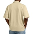 thumbnail image 4 of Men's Short Sleeve Golf Polo Casual Workout Sports Moisture Wicking Collared Shirt Khaki 3XL, 4 of 5