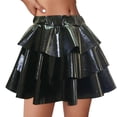 thumbnail image 4 of Bibifish Womens Skirts Short Cake Mesh Dress Shiny Sequin Skirts Cheerleader Fluffy Tutu Skirts Solid Color Stylish Glitter Skirts, 4 of 4