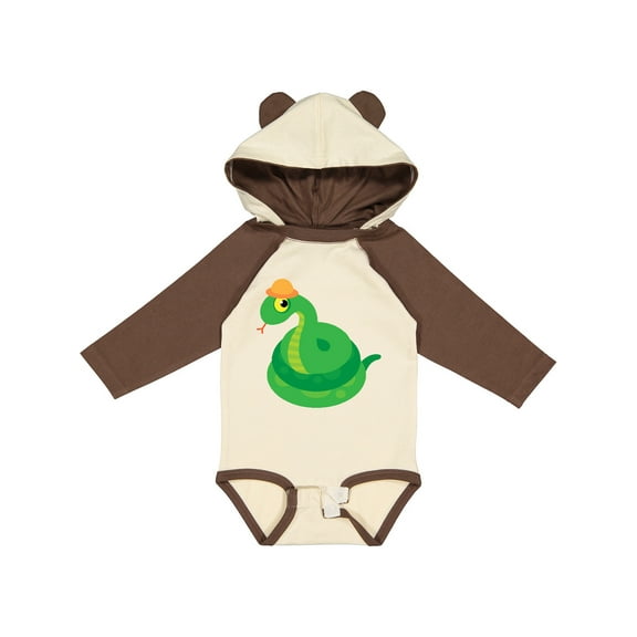 Inktastic Cute Snake Boys or Girls Long Sleeve Baby Bodysuit