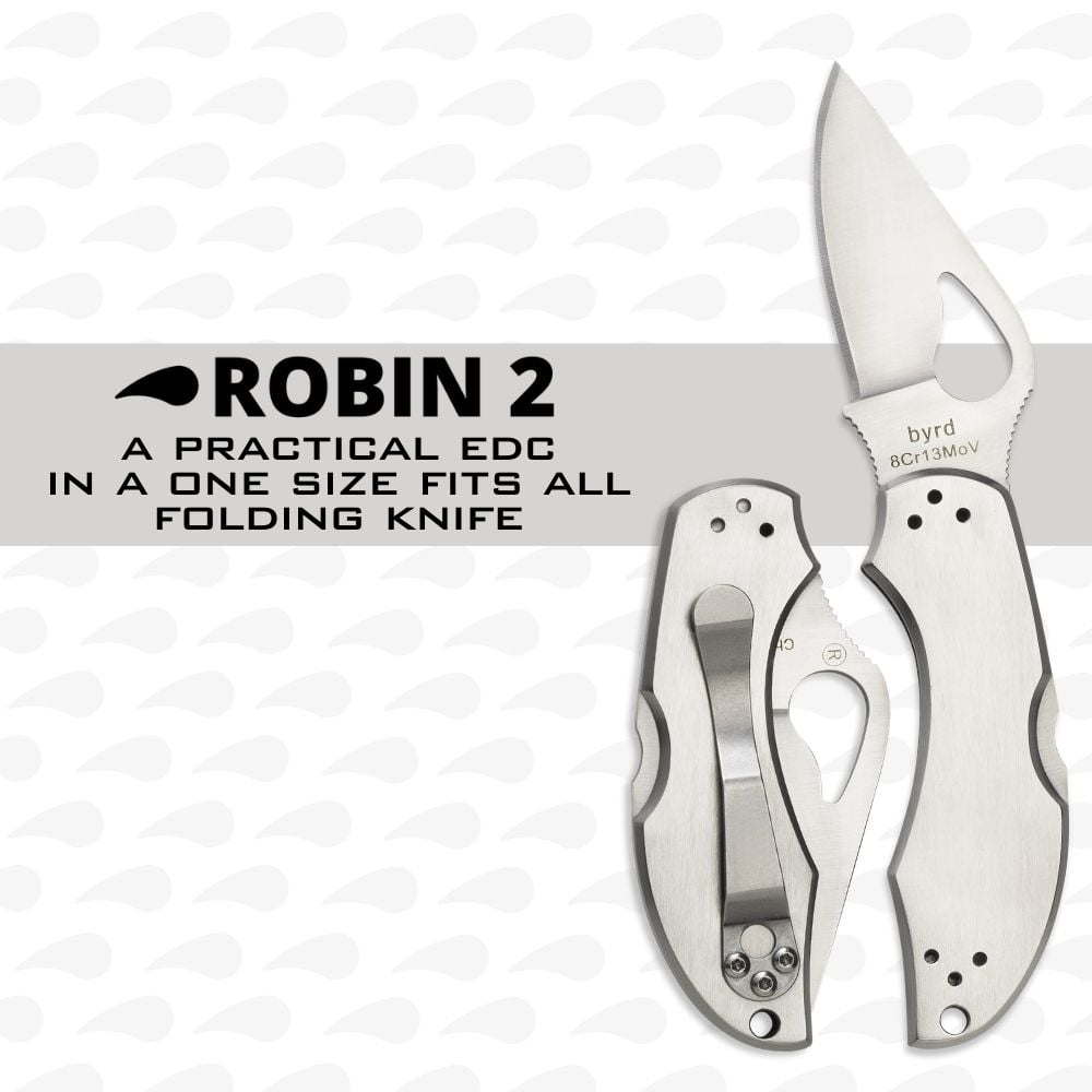 byrd Robin 2 Stainless Steel PlainEdge Folding Knife