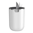 thumbnail image 2 of Mainstays Desktop Trash Can, Swing Top Bin, 1.5 Liter (0.4 Gallon) Swing Lid Trash Can - White 6.5" Tall, 2 of 13
