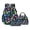 Abstract Dinosaurs Floral, variant on Cute Dogs Floral Purple Print School Supplies for Students 17 Inch Backpack with Lunch Box Pencil Case 3Pcs Set Large Capacity Bookbag for Boys Girls Back to School Gifts