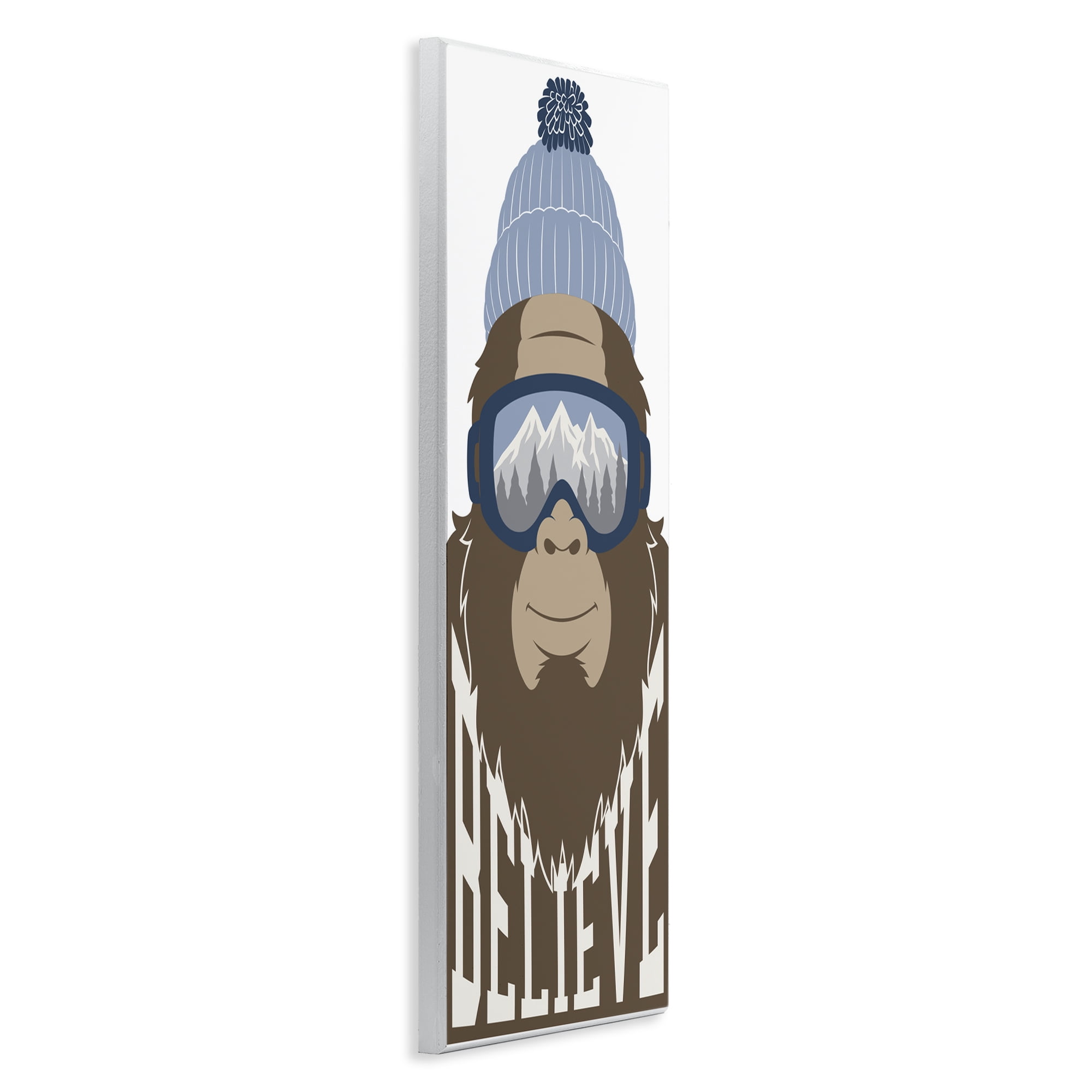 Believe Winter Bigfoot Wall Plaque Art, design by Marcus Prime