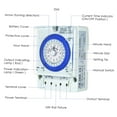 thumbnail image 2 of Temporizador temporizador Mecánnico de 24 Horas Con Batería Intervalos de 15 Minutos Pins Push Falla de Potencia 100V-240V 15 A Interruptor de Tiempo Din Rail ideal para luces LED, 2 of 6