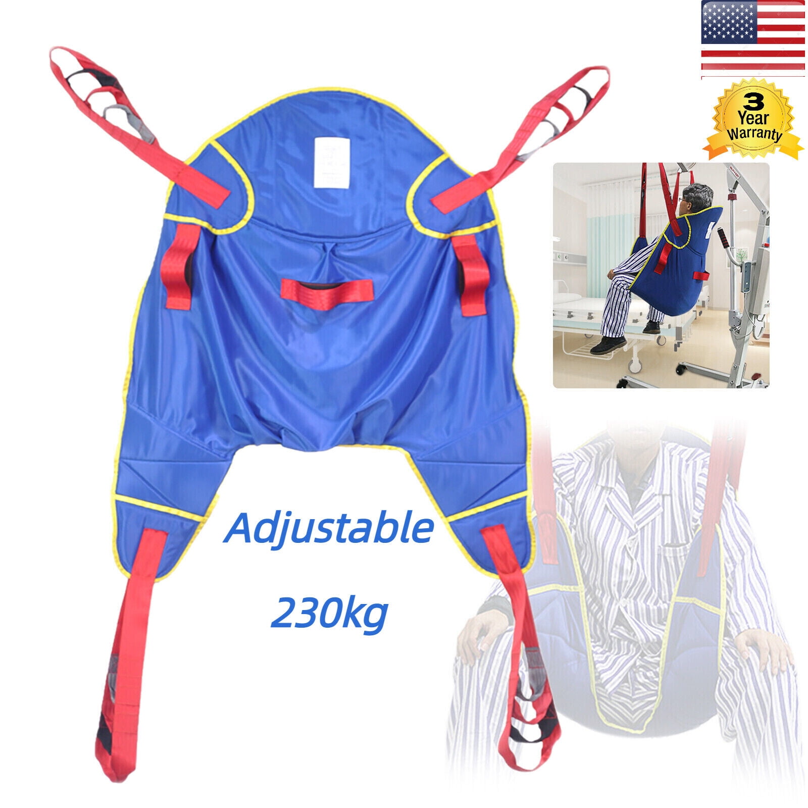 Medical Patient Full Body Lift Equipment Transfer Belt Adjustable