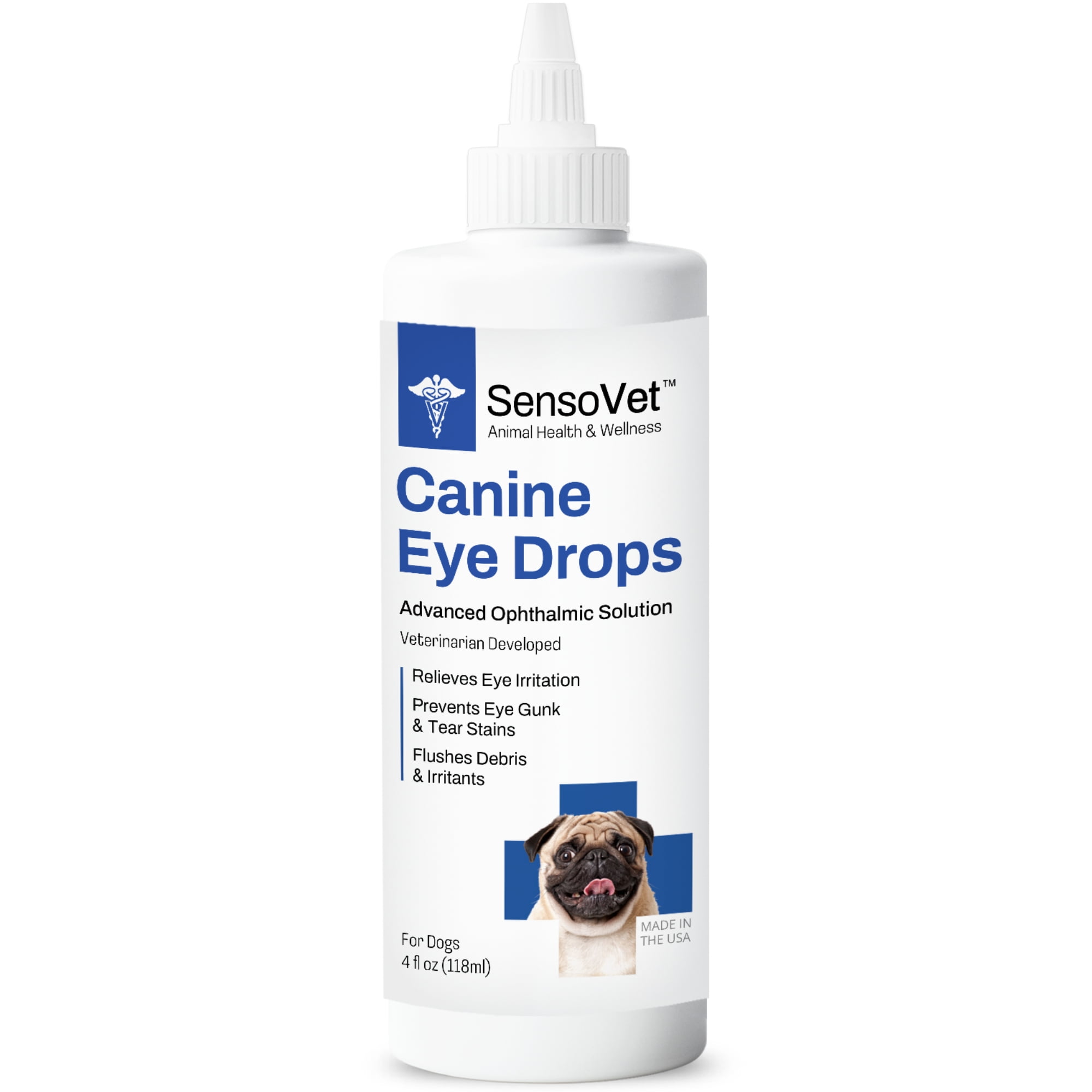 SensoVet Eye Drops for Dogs, Eye Wash Solution Helps Flush, Rinse and