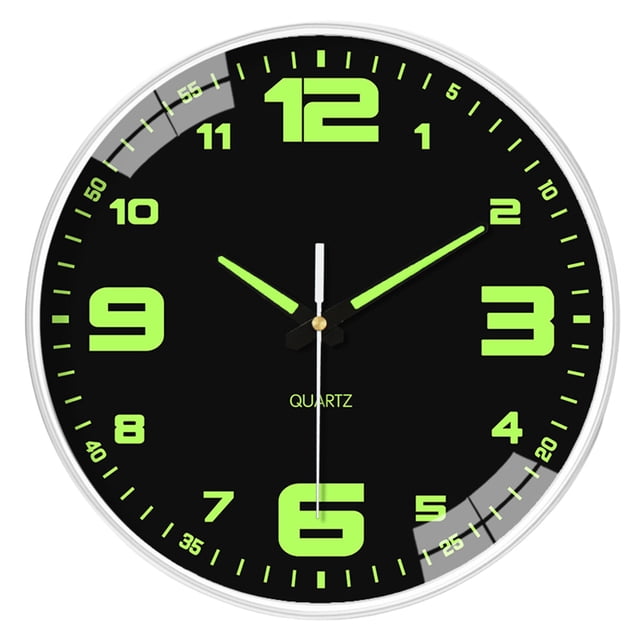 Leodye 1PCS Noctilucent Silent Wall Clock Personalized Fashion Home Living Room Decorative Wall Ornament Clock -8inch