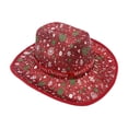 thumbnail image 3 of Sombrero de vaquero navideño Salvador rojo para hombres y mujeres, 3 of 10