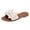 Beige, variant on Women's Bow Knot Slides Open Toe Flat Sandals Summer Slip On Slippers Yellow