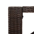 thumbnail image 3 of vidaXL Table de Bar avec Plateau en Verre Brun 185x80x110 cm Rotin Poly, 3 of 4