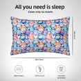 thumbnail image 2 of Silk Pillow Case for Hair And Skin Queen - Cartoon colorful cute cat Cooling Sleep Throw Pillow Covers Standard Size 20x30in, comfort Satin Pillowcase with Zipper for Women Men, 2 of 7