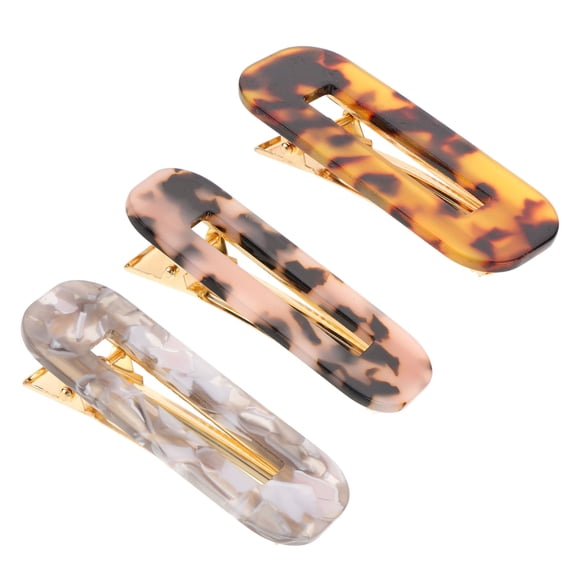 ELAYARD 3pcs Small Hair Barrettes Acrylic Hair Accessories for Women Outing Decoration