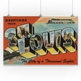 thumbnail image 2 of Greetings from St. Louis, Missouri (24x36 Giclee Gallery Art Print, Vivid Textured Wall Decor), 2 of 3