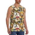 thumbnail image 2 of Daiia Watercolor Dogs Printed Men's Tank Tops,Casual Soft Sleeveless Gym Muscle Shirts Bodybuilding Tee-Medium, 2 of 8