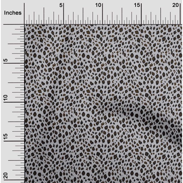 oneOone Cotton Flex Fabric Leopard Animal Skin Print Fabric BTY 40 Inch Wide