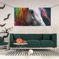 thumbnail image 2 of Picia Colorful Haired White Horse Pattern Party Banner, Festive Decoration, Holiday Banner, Celebration Decor, Event Banner, Reusable Party Banner-Medium, 2 of 8