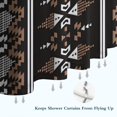 thumbnail image 6 of Brown Striped Geometric Pattern Shower Curtain 84"x72" ,Bathroom Decorative Shower Curtains Set with 12 Hooks,Modern Waterproof Washable Shower Curtain, 6 of 6