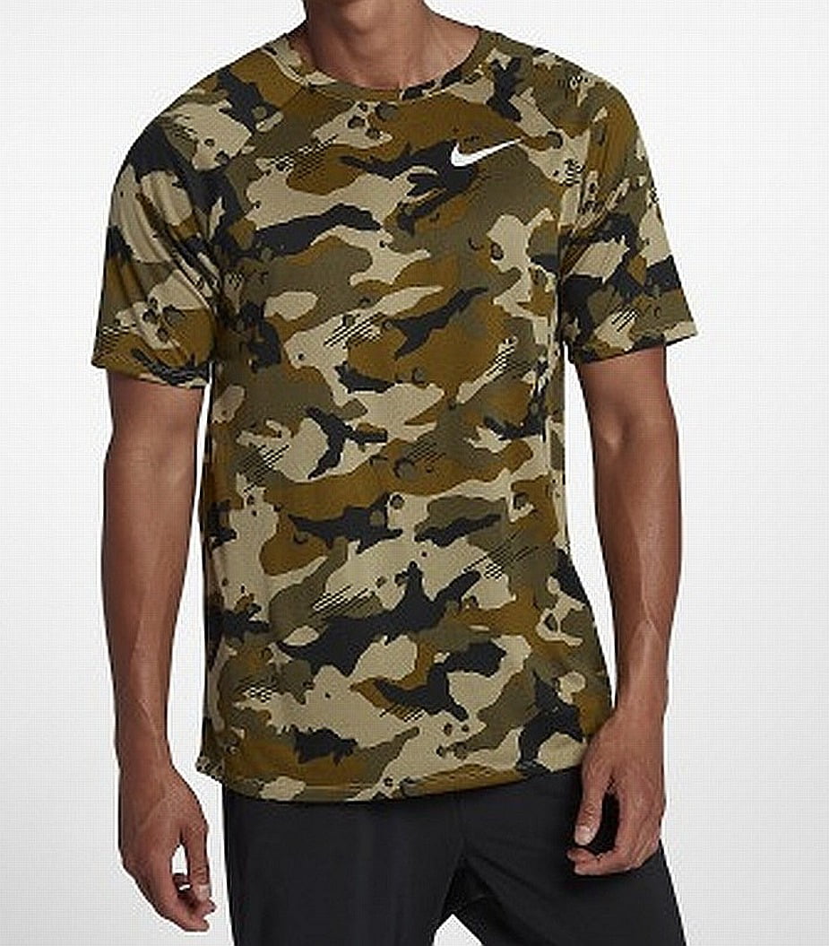 Nike - Mens T-Shirt Small Camo-Print Dri-Fit Graphic Tee $25 S ...