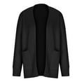 thumbnail image 4 of Idoravan Cardigans for Women Spring Women's Solid Cardigan Long Sleeve Sweater Pockets Blouse Coat, 4 of 6