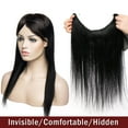 thumbnail image 4 of SEGO Wire in Human Hair Extensions Hidden Hair Extensions with Invisible Band Translucent Fish Line Hairpiece without Clip, 4 of 8