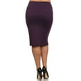 thumbnail image 3 of Women's Casual Plus Size Solid Color Office Wear Pencil Skirt, 3 of 4