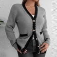 thumbnail image 5 of Women's Autumn And Winter Lazy Style Fashionable Casual Knitted Sweater Cardigan Long Sleeved Cardigan Jacket Ladies Front Open Sweater Womens Heavy Cardigans Long Sleeve Oversized Cardigan Sweaters, 5 of 7