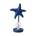 thumbnail image 1 of Colección de esculturas de madera de figura de estrella de mar, centro de mesa náutico retro para Azul marino, 1 of 8