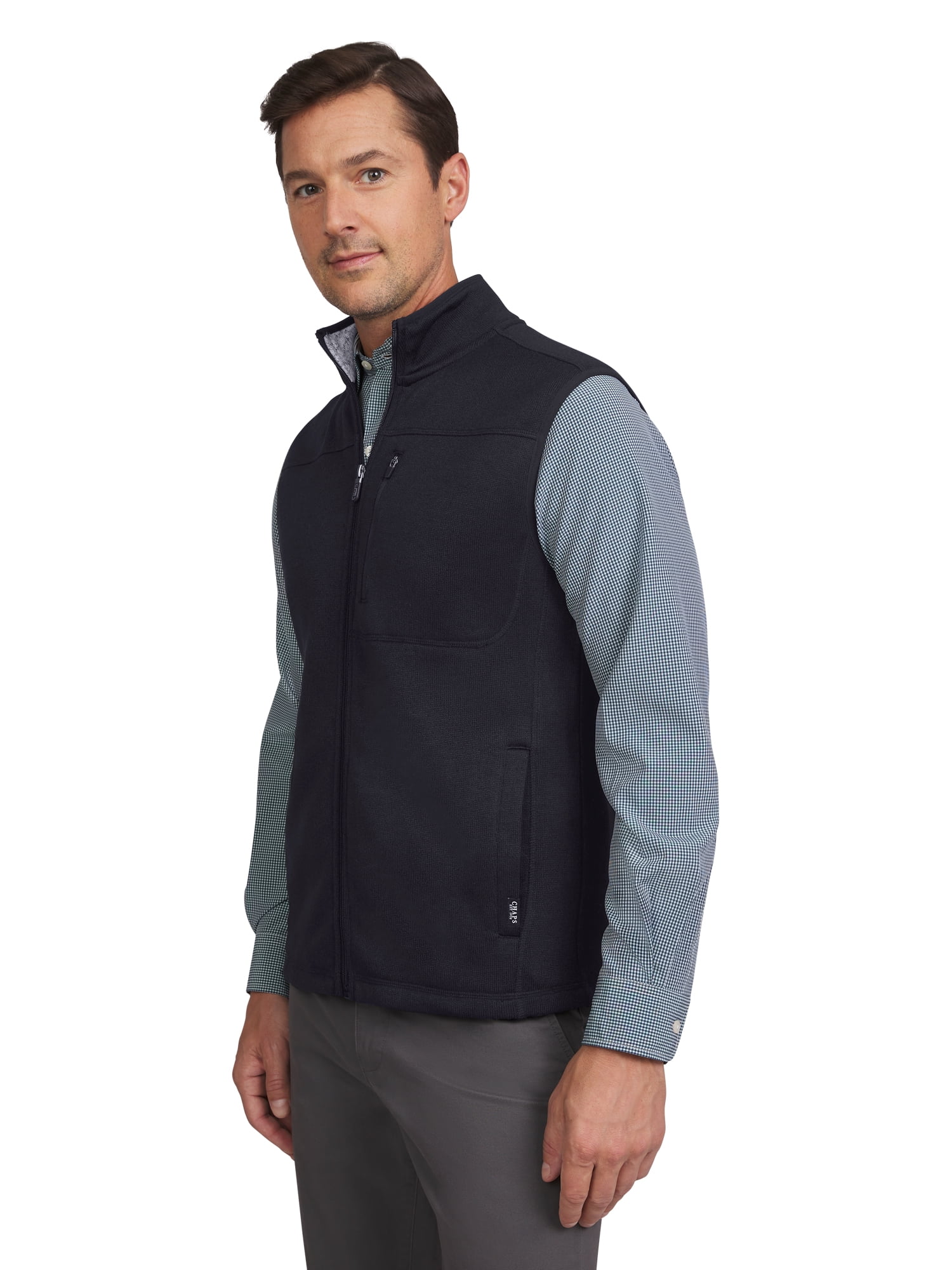 Chaps Men's & Big Men's Zip Up Sweater Fleece Vest