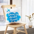 thumbnail image 5 of LALILO Throw Pillow Covers Travel Motivational Quote Blue Cloud Cushion Cover 18" x 18", 2 Pack, 5 of 6